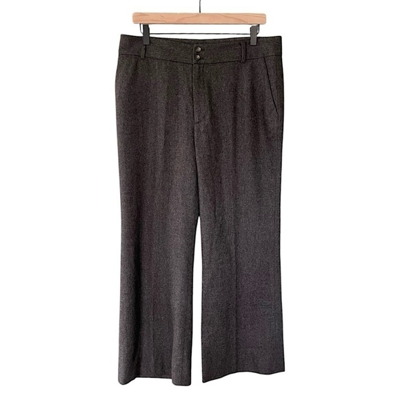 Lauren Ralph Lauren Wool Bootcut Dress Pants‎ Grey Women’s Size 12 - Picture 1 of 7